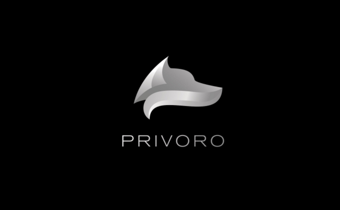 Privoro silver guard-dog identity on black