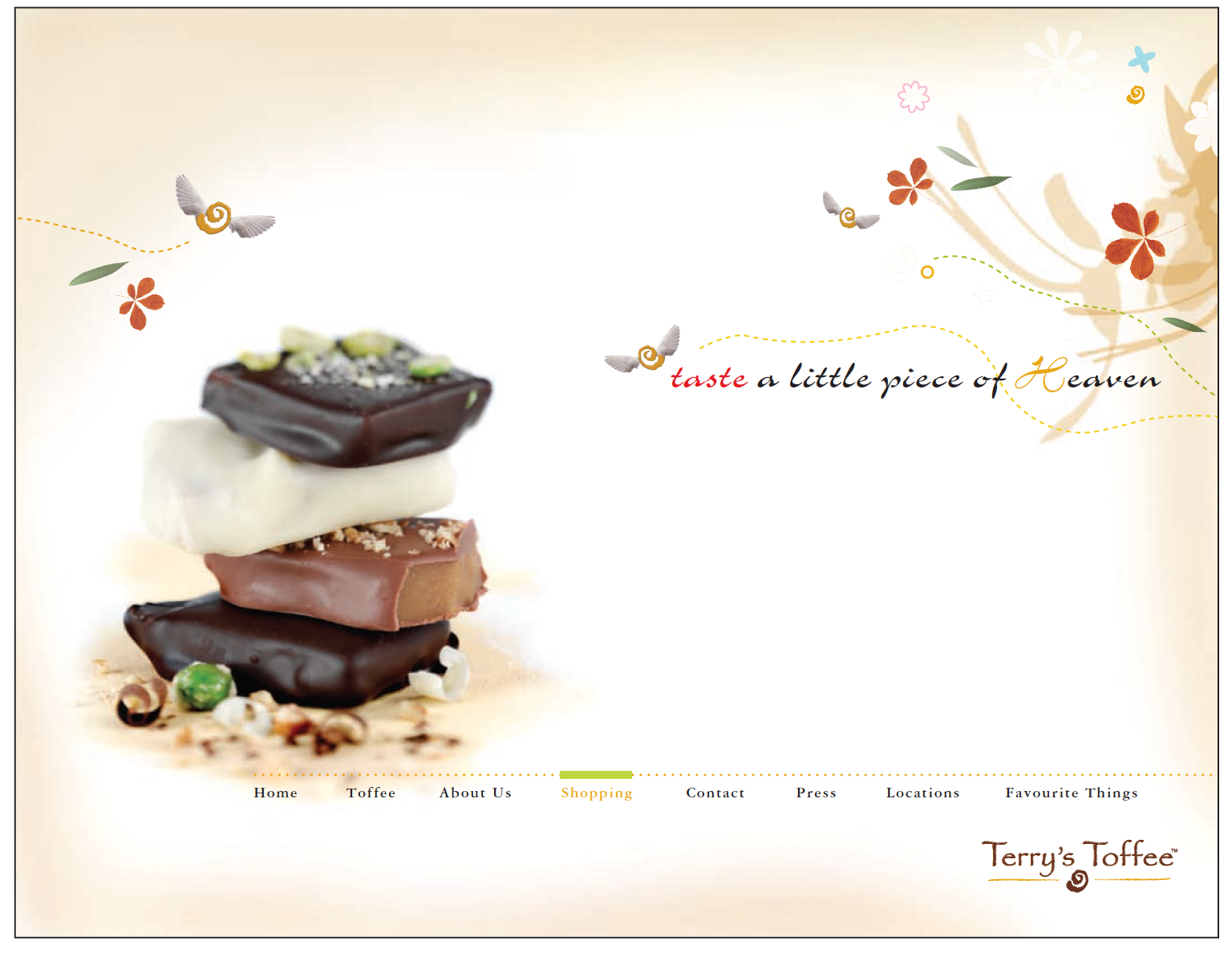 Terry’s Toffee rebrand, website, and product photography