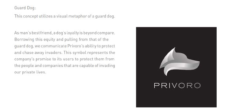 Privoro Guard Dog brand concept and identity rationale