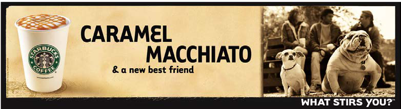 Starbucks Caramel Macchiato What Stirs You outdoor banner