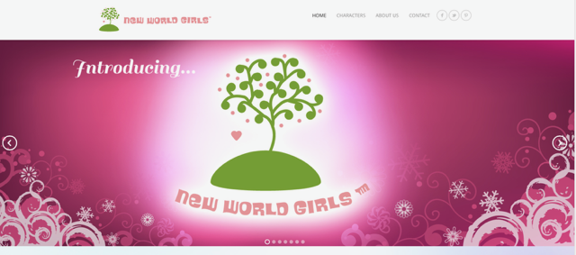 The original New World Girls website introducing the character universe