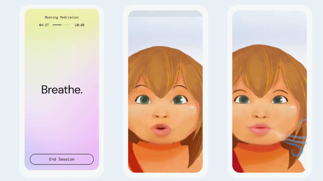 New World Girls Morning Meditation and Breathe app sequence